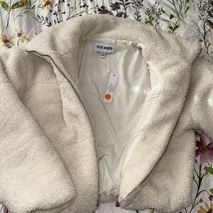 NWT! Steve Madden beige zip jacket.